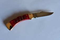 Eagle Brand J-1282RB RED Bone Lock-Back and small clip 1980's see Photos
