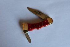 Eagle Brand J-1282RB RED Bone Lock-Back and small clip 1980's see Photos