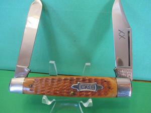 Case Classic 1990 Red / Brown Bone Moose Pattern 62075  XX on Blades