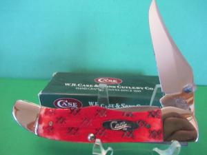Case XX 2003 Dark Red Bone Folding Hunter Pattern # 61265LC SS