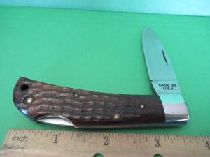 Case XX 1976 Wood Handle Lock Back Pattern # 61051L  SSP