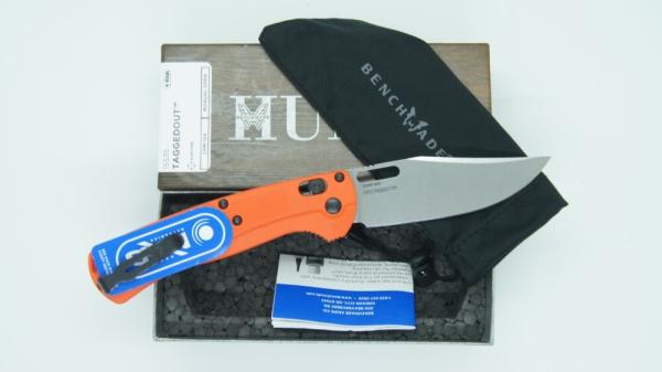 Benchmade Taggedout 15535 Manual Open Orange Givory Handle First Production Run New w/Original Box