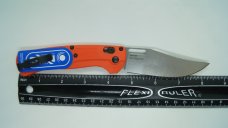 Benchmade Taggedout 15535 Manual Open Orange Givory Handle First Production Run New w/Original Box