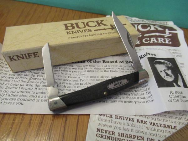 Buck Rough Saw Cut Delrin Handle Lancer Model # 305