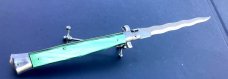 Italian 13 inch SKM Green Acrylic Kris Blade 