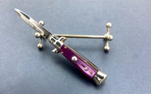 Italian 5.5 inch Acrylic purple scales Dibon 