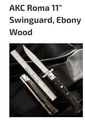 Real AKC ROMA 11INCH SWINGUARD 