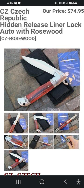 Cz Czech Republic Hidden Release  switchblade 