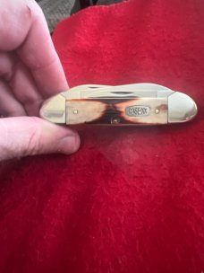 1997 Case XX USA 3 dots 54131 SS Goregous fat & Gnarly Red Stag Hamdles Four Blade canoe