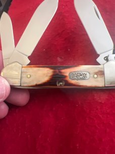 1997 Case XX USA 3 dots 54131 SS Goregous fat & Gnarly Red Stag Hamdles Four Blade canoe