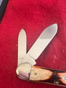 1997 Case XX USA 3 dots 54131 SS Goregous fat & Gnarly Red Stag Hamdles Four Blade canoe