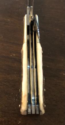 Fighn'n Rooster - Solingen German - Frank Buster - Three Blade Genuine Stag Balow Jack Knife Fighn'n Rooster - Solingen German - Frank Buster - Three Blade Genuine Stag Balow Jack Knife