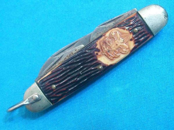 VINTAGE IMPERIAL PROV USA BOY SCOUT CAMP SURVIVAL ENGINEERS FOLDING POCKET KNIFE KNIVES OLD