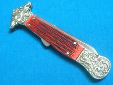 SCHRADE CLASSIC STEWART TAYLOR RED BONE HANDLE SDIRKRPB FOLDING POCKET JACK KNIFE KNIVES SCHRADE CLASSIC STEWART TAYLOR RED BONE HANDLE SDIRKRPB FOLDING POCKET JACK KNIFE KNIVES