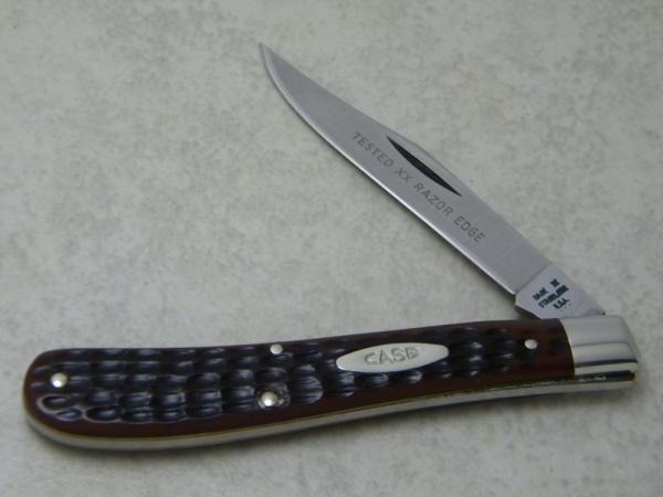 Case XX Stainless USA 3 Dot 1977 Delrin 61048 SSP Razor Edge Slimline Trapper Farmers Jack Knife Case XX Stainless USA 3 Dot 1977 Delrin 61048 SSP Razor Edge Slimline Trapper Farmers Jack Knife