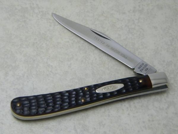 Case XX Stainless USA 9 Dot 1971 Delrin 61048 SSP Razor Edge Slimline Trapper Farmers Jack Knife Case XX Stainless USA 9 Dot 1971 Delrin 61048 SSP Razor Edge Slimline Trapper Farmers Jack Knife