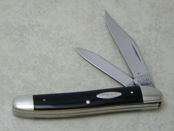 Case XX USA 8 Dot 1972 Slick Black 22087 Medium Jack Knife