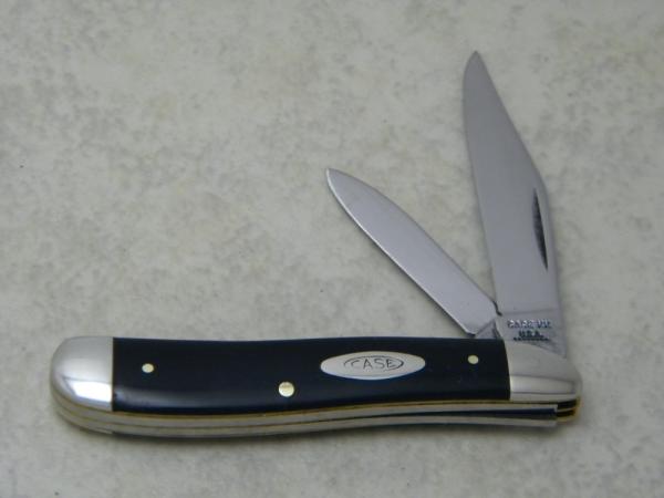 Case XX USA 8 Dot 1972 Slick Black 2220 Peanut Jack Knife
