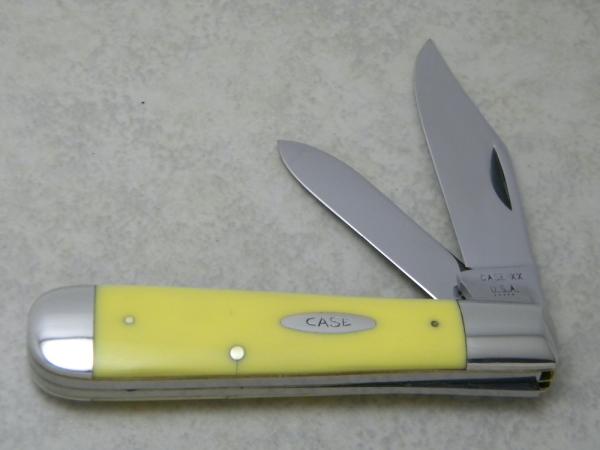 Case XX USA 5 Dot 1975 Yellow 3299 1/2 Large Jack Knife