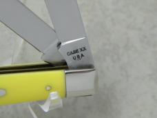 Case XX USA 2 Dot 1978 Yellow 32048SP Slimline Trapper Farmers Jack Knife