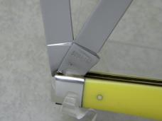 Case XX USA 2 Dot 1978 Yellow 32048SP Slimline Trapper Farmers Jack Knife