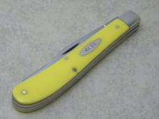 Case XX USA 2 Dot 1978 Yellow 32048SP Slimline Trapper Farmers Jack Knife
