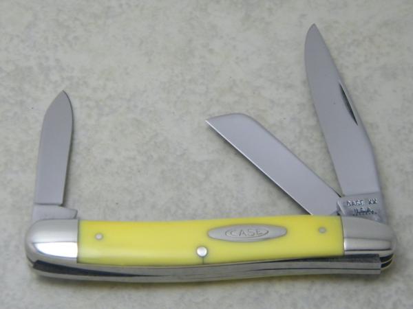 Case XX USA 8 Dot 1972 Yellow 3318HE Medium Stockman Knife