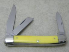 Case XX USA 8 Dot 1972 Yellow 3318HE Medium Stockman Knife