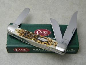 Case XX USA 2005 Amber Bone 6347 SS Stockman Knife in Box
