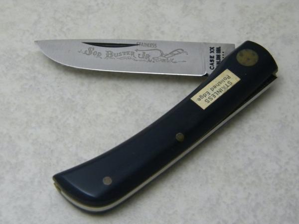 Case XX Stainless USA 8 Dot 1972 Black 2137 SS Sod Buster Jr. Knife
