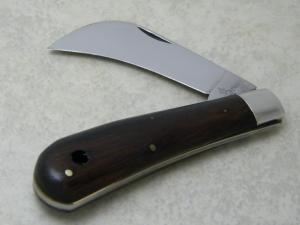 Queen Steel #1 Wood Hawkbill Pruner Knife c.1950's
