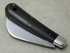 Queen Steel #1 Wood Hawkbill Pruner Knife c.1950's