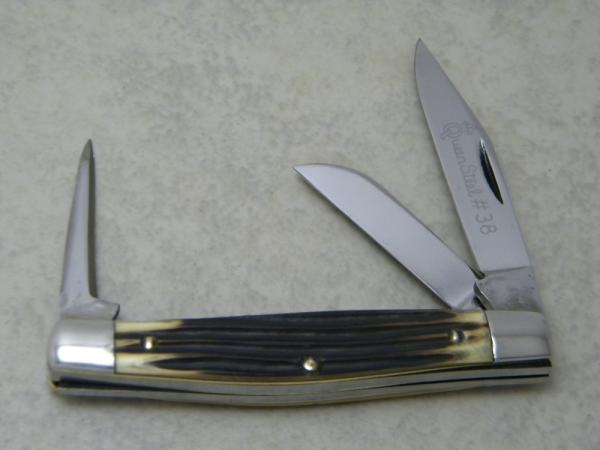 Queen Steel #38 USA Imitation Winterbottom Bone Punch Stockman Knife 1960's 
