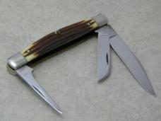 Queen Steel #38 USA Imitation Winterbottom Bone Punch Stockman Knife 1960's 