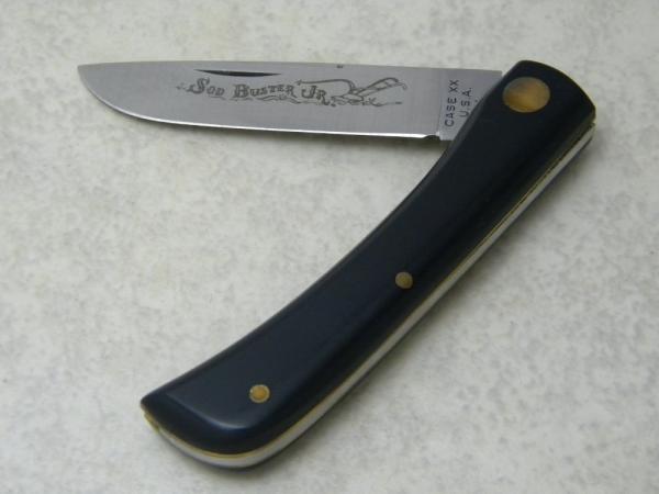 Case XX USA 1 Dot 1979 Black 2137 Carbon Steel Sod Buster Jr. Knife
