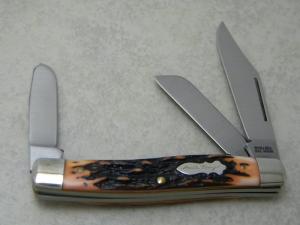 Schrade + USA 885UH Uncle Henry Staglon King Ranch Stockman Knife
