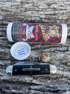 GEC TIDIOUTE 352320 GABOON EBONY BEER & SAUSAGE BAR TOOL KNIFE 1095 CARBON
