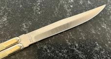 Vintage Valor Kamikaze Balisong Butterfly Knife, Made In Japan, Model 591, Gold Color Handle, Unused