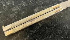 Vintage Valor Kamikaze Balisong Butterfly Knife, Made In Japan, Model 591, Gold Color Handle, Unused