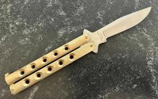 Vintage Parker Balisong aka Butterfly Knife, Made In Japan, Nice Brass Handle, Original Box, Unused 