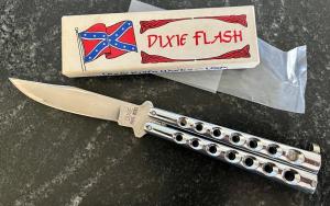 Vintage Dixie Knife Works Balisong aka Butterfly Knife With Original Box, Unused 