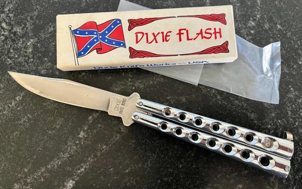 Vintage Dixie Knife Works Balisong aka Butterfly Knife With Original Box, Unused 