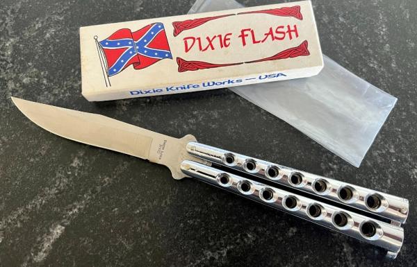 Vintage Dixie Knife Works Balisong aka Butterfly Knife With Original Box, Unused 