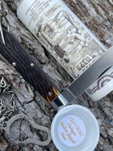 GEC TIDIOUTE 15211B&C ANTIQUE YELLOW JIGGED BONE HUCKLEBERRY BOYS KNIFE