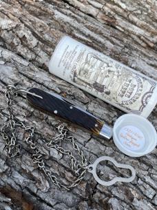 GEC TIDIOUTE 15211B&C ANTIQUE YELLOW JIGGED BONE HUCKLEBERRY BOYS KNIFE