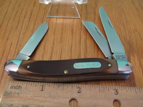 Schrade Old Timer Rough Saw Cut Delrin Handle Stockman Pattern # 98OT