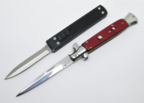 (2) Automatic Knives - OTF & Wood Handle Switchblade - Unbranded