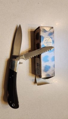 Mint Falcon Italy Angel 2-Blade Pocket Knife Horn Scales Mint Falcon Italy Angel 2-Blade Pocket Knife Horn Scales