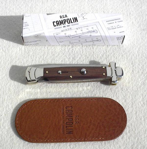 NEW A.G.A. CAMPOLIN 9" MALTESE SANTOS MAHOGANY WOOD  MODIFIED BAYONET BLADE NICKEL SILVER BOLSTERS 