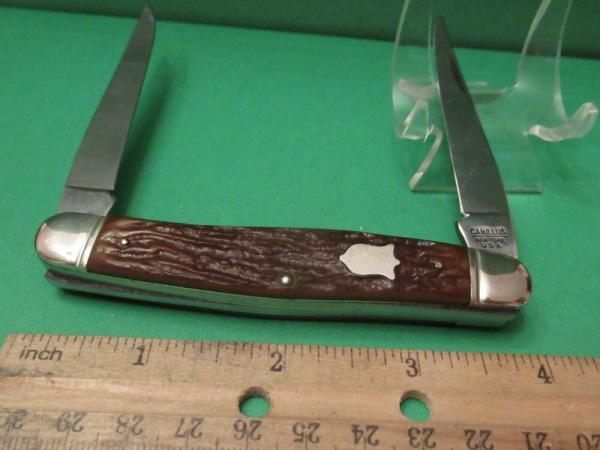 Camillus Brown Jigged Delrin Handle Muskrat Model #20